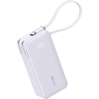 Anker Power Bank (10000mAh, Fusion, Built-In USB-C ケーブル) パープル A1637NV1