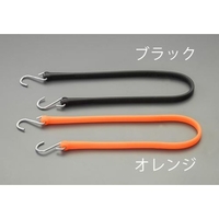 エスコ フック付バンジーコード 耐候性 オレンジ 305mm FCY1798-EA628WJ-52
