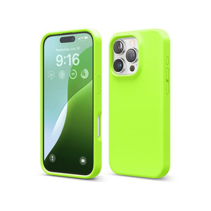elago iPhone16Pro用シリコンケｰス ライムグリーン EL_IPRCSSCS3_LG-イメージ2