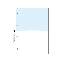 ヒサゴ マルチプリンタ帳票 A4 ブルー 2面 4穴 1200枚 FCD547P-BP2041Z