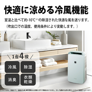 シャープ 冷風衣類乾燥除湿機 アイスホワイト CM-U100-W-イメージ3