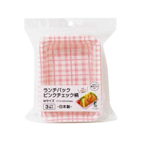 まるき ランチパック ピンクチェック柄 M 3枚 FC747PD