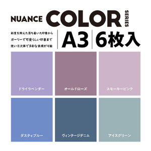 エレコム 置き画がキレイに映える背景シート A3サイズ 6枚入り ドライラベンダー/オールドローズ/スモーキーピンク/ダスティブルー/ヴィンテージデニム/アイスグリーン DGA-BPA3NC-イメージ3