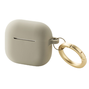 エレコム AirPods (第4世代)用 &me シリコンケース ニュアンスカラー グレージュ AVA-AP06SCJGB-イメージ1