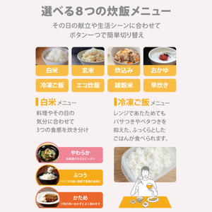 e angle IH炊飯ジャー(3合炊き) ホワイト ANGV-RCI05-A-W-イメージ4