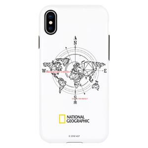 National Geographic iPhone XS/X用ケース Compass Case Double Protective ホワイト NG12971IX-イメージ1