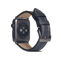 SLG Design Apple Watch 49/45/44/42mm用FULL GRAIN LEATHER BAND ブラックブルー SD21971AWBB