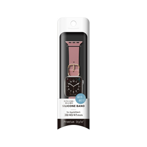 PGA Apple Watch 42/41/40/38mm用シリコンバンド ピンク PGAW41SC05PK-イメージ2