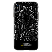 National Geographic iPhone XS/X用ケース Topography Case Double Protective ブラック NG12972IX