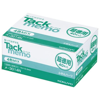 コクヨ タックメモ 超徳用 付箋 75×12.5 4色 40本 F875233-ﾒ-3014
