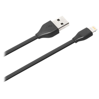 PGA Lightning充電&通信フラットケーブル 0．5m ブラック PG-ELFC05M21BK