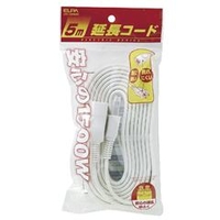 エルパ 延長コード(5m) ホワイト(5m) LPE-105N(W)