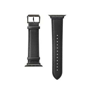 PGA Apple Watch 49/46/45/44/42mm用PUレザーバンド ブラック PGAW49PU01BK-イメージ1