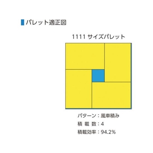 三甲 折畳コンテナー 555870 オリコンラックP75B-D長側扉なしブルー／ホワイト FC562HM-4797396-イメージ4