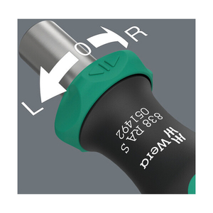 ＷＥＲＡ ８３８　ＲＡ　Ｓ　ラチェット機能付き差替式ビットホルダー　 ６．３５ｍｍ 051492-イメージ2