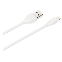 PGA Lightning充電&通信フラットケーブル 0．5m ホワイト PG-ELFC05M22WH