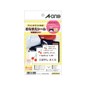 エーワン 布プリ アイロン接着 体操着セット はがきサイズ3セット F870642-33540-イメージ1