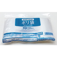 スマートバリュー ポリ袋チャック付 85×120 100枚 FC651RD-B803J