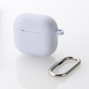エレコム AirPods (第4世代)用 シリコンケース パープル AVA-AP06SCPU-イメージ2