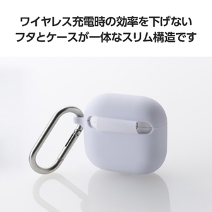 エレコム AirPods (第4世代)用 シリコンケース パープル AVA-AP06SCPU-イメージ7