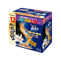 ネスレピュリナペットケア フィリックスパウチ 我慢できない隠し味ソース お魚お肉バラエティ 50g×12袋 FC986PM-12474146