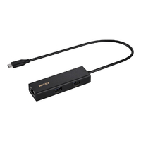 バッファロー Giga対応 USB-C接続 LANアダプターハブ付 ブラック LUD-U3-CU101BK