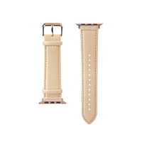 PGA Apple Watch 49/46/45/44/42mm用PUレザーバンド ベージュ PGAW49PU03BE