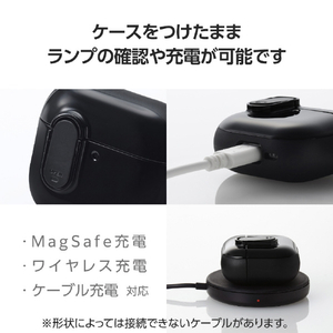 エレコム AirPods (第4世代)用 TOUGH SLIM Lock ブラック AVA-AP06TSLBK-イメージ7