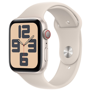 Apple Apple Watch SE(GPS + Cellularモデル)- 44mm スターライトアルミニウムケースとスターライトスポーツバンド - M/L MRGX3J/A-イメージ1