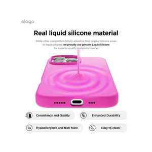 elago iPhone16Pro用シリコンケｰス アイスレッド EL_IPRCSSCS3_IR-イメージ4