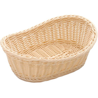 萬洋 樹脂バスケット 舟型 大 91-010A 白 FC175LL-4124900