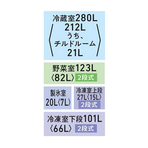 東芝 551L 6ドア冷蔵庫 VEGETA グレインアイボリー GR-Y550FZ(UC)-イメージ18