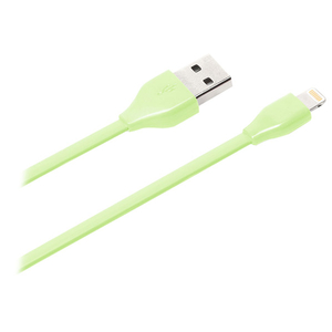 PGA Lightning充電&通信フラットケーブル 0．5m グリーン PG-ELFC05M25GR-イメージ1
