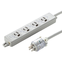 サンワサプライ 医用接地プラグ付き電源タップ (3P・4個口・1m) ホワイト TAP-HPM4-1W