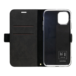 NATURALdesign iPhone 12/12 Pro用手帳型ケース STYLE NATURAL ブラック IP20_61-VS03-イメージ3