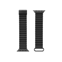 PGA Apple Watch 49/46/45/44/42mm用PUレザーマグネットバンド ブラック PGAW49MG01BK