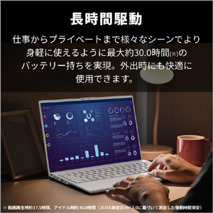 富士通 FMV U55-L3W 14型WUXGA/Ryzen AI 5/Radeon840M/メモリ16GB/約512GB SSD/WiFi 7 FMV Note U シルバーホワイト K0N60005JP-イメージ10