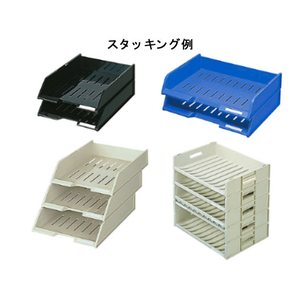 コクヨ スタッキングトレー A4タテ 青 F802797-DT-40NB-イメージ3