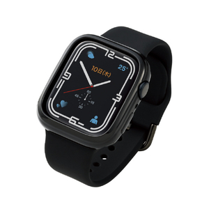 エレコム Apple Watch Series 7 [45mm]用ソフトバンパー ブラック AW-21ABPUBK-イメージ2