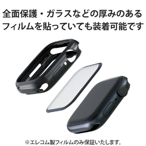 エレコム Apple Watch Series 7 [45mm]用ソフトバンパー ブラック AW-21ABPUBK-イメージ7