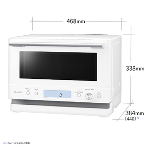 SHARP 23L ワイドフラットオーブンレンジ PLAINLY ホワイト RE-WF237-W-イメージ2