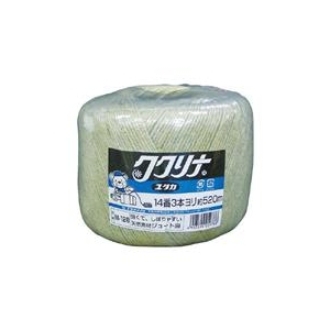 ユタカメイク 荷造り紐　ジュート麻玉　＃14　3本×520m M128-イメージ1