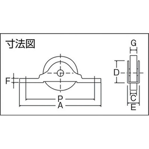 トラスコ中山 ベアリング戸車 平型 Φ35 (2個入) FC179EZ-2852632-イメージ3