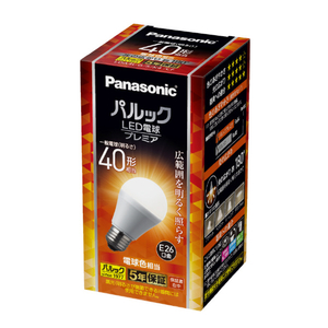 パナソニック LED電球 E26口金 全光束485lm(4．4W一般電球タイプ 広配光タイプ) 電球色相当 パルック プレミア LDA4LGSK4CF-イメージ1