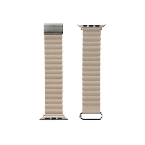 PGA Apple Watch 49/46/45/44/42mm用PUレザーマグネットバンド アイボリー PGAW49MG02IV-イメージ1