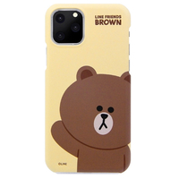 LINE FRIENDS iPhone 11 Pro用ケース SLIM FIT ベーシック ブラウン KCJ-SFT001