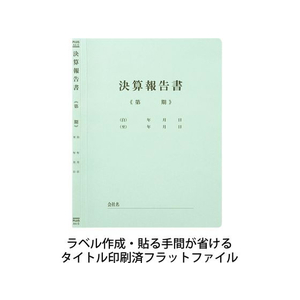 プラス 既製印刷フラットファイルA4-S 決算報告書 10冊 FC93377-79-305No.021HA-イメージ3