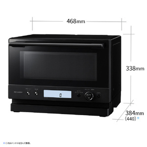 SHARP 23L ワイドフラットオーブンレンジ PLAINLY ブラック RE-WF237-B-イメージ2