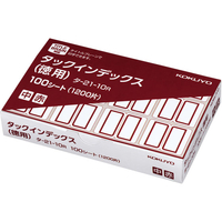 コクヨ タックインデックス 徳用 中12片*100シート 赤 20箱 FC02743-ﾀ-21-10R
