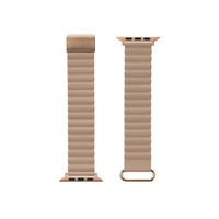 PGA Apple Watch 49/46/45/44/42mm用PUレザーマグネットバンド ベージュ PGAW49MG03BE